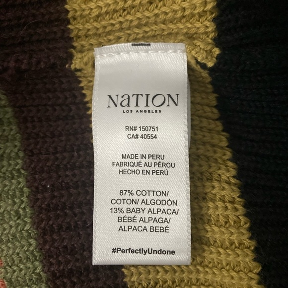 Nation Ltd Carmela Cardigan in Vintage Stripe NWOT Alpaca Cotton Striped Sweater - Picture 9 of 11
